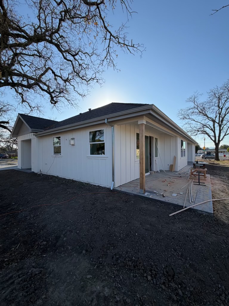 New construction home ready for gutter installation Sonoma County