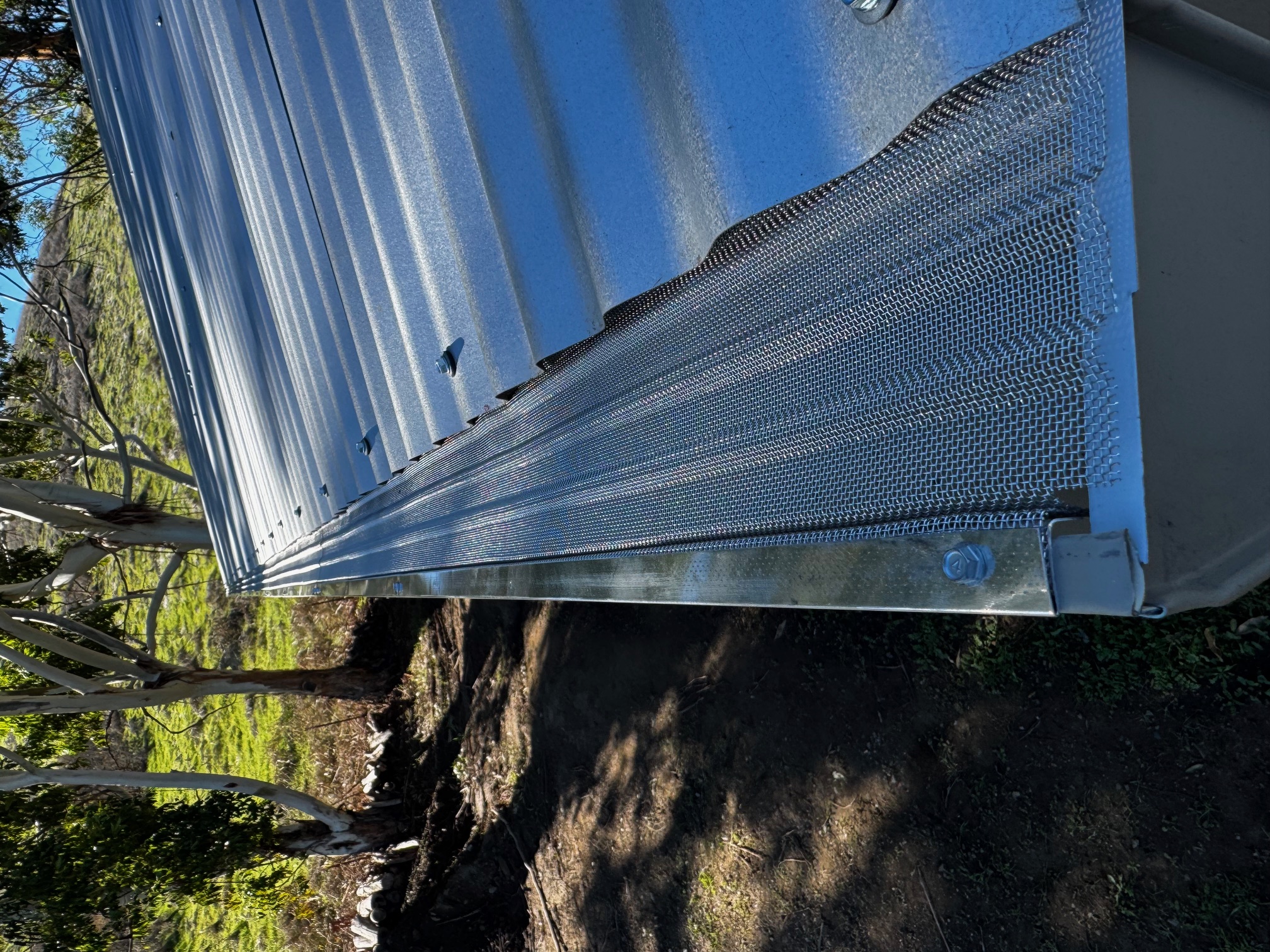 Micro-mesh gutter guard system close-up detail